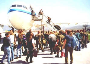 Rinsteigen zum Rueckflug
